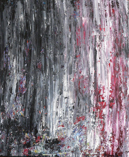 Rojo y negro Media Mixta Lienzo Otros
