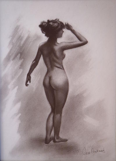 desnudo Carboncillo
