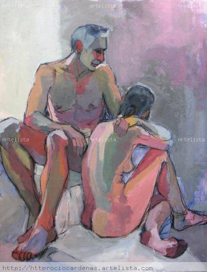 S/T Óleo Lienzo Desnudos
