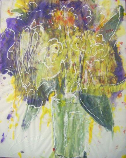 Flores 3 Tinta Papel Floral