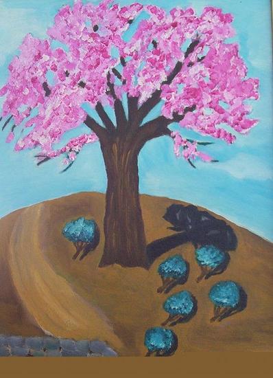 almendro Óleo Lienzo Paisaje