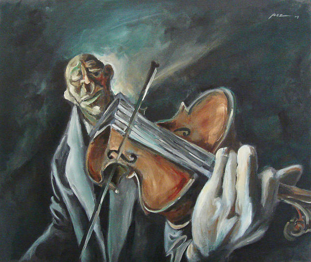Violinista Canvas Oil Figure Painting