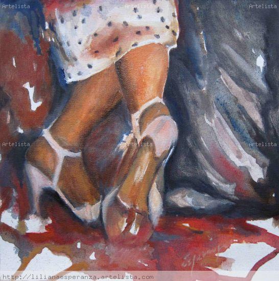 Tanguito Media Mixta Lienzo Figura