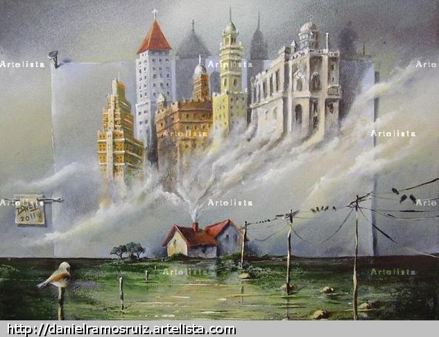 Humos de grandeza Lienzo Acrílico Paisaje