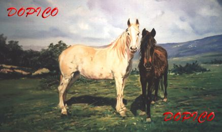 Caballos. Óleo Lienzo Animales