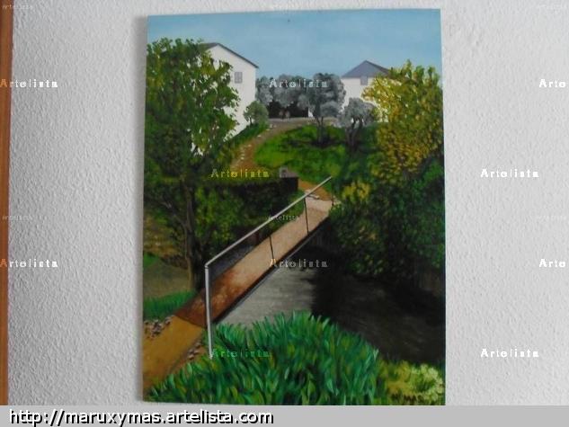 Puente antiguo de Portugal Tabla Óleo Paisaje