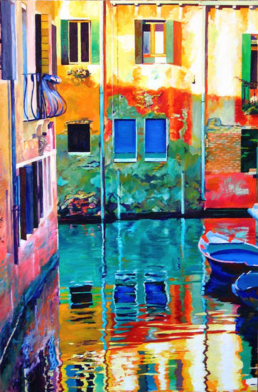 RINCÓN VENECIANO Óleo Tabla Paisaje