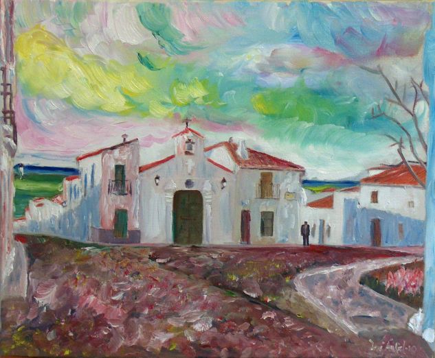 Plaza de Santiago. Lienzo Óleo Paisaje