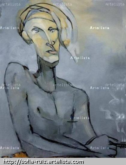Hombre marroquí. Lienzo Óleo Retrato