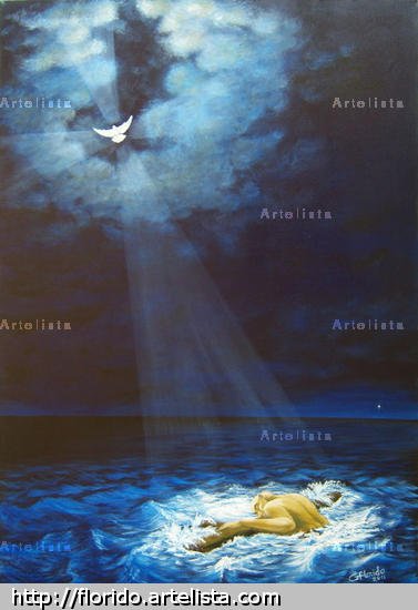 Dios te salve Tela Marina Acrílico