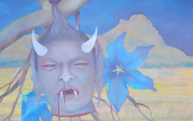 La cabeza del diablo Tabla Óleo Figura