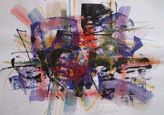 Improvisation-XVI Paisaje Acuarela Papel
