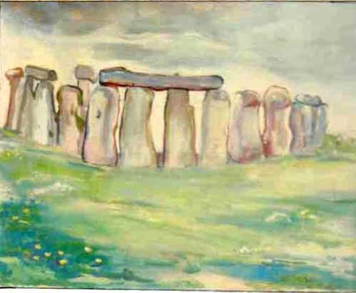Stonehenge Óleo Lienzo Paisaje