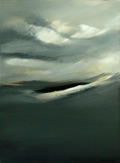 Tormenta Tabla Paisaje Acrílico