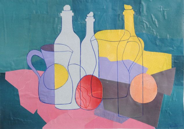 bodegon cubista2 Cartulina Bodegones