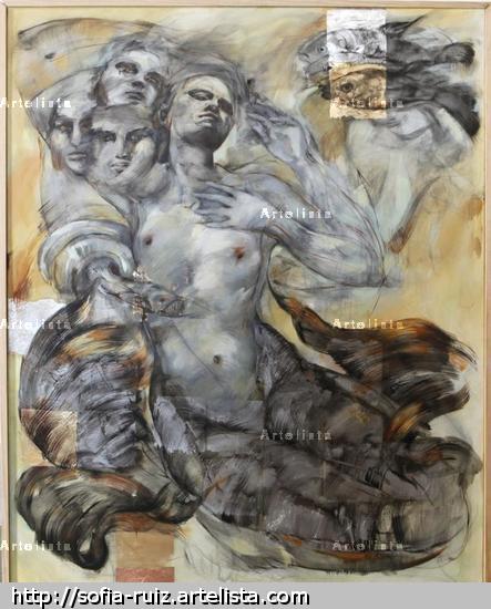 SIRENA Lienzo Óleo Figura