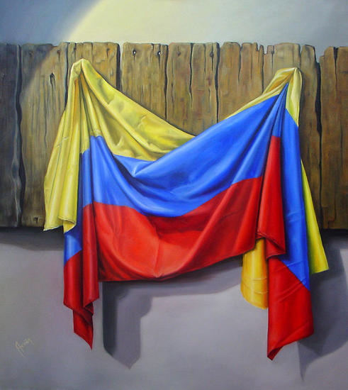 Mi Bandera Lienzo Paisaje Óleo