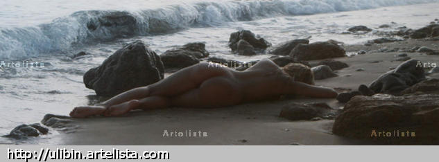Mar Óleo Lienzo Desnudos