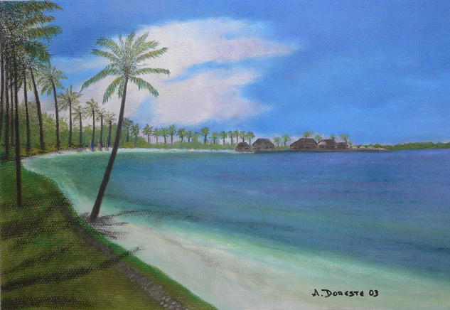 Hotel Saint Gerard en el Océano Índico Pastel Papel Paisaje