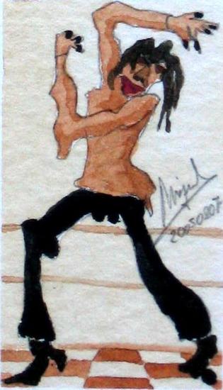 Flamenco Acuarela Papel Figura