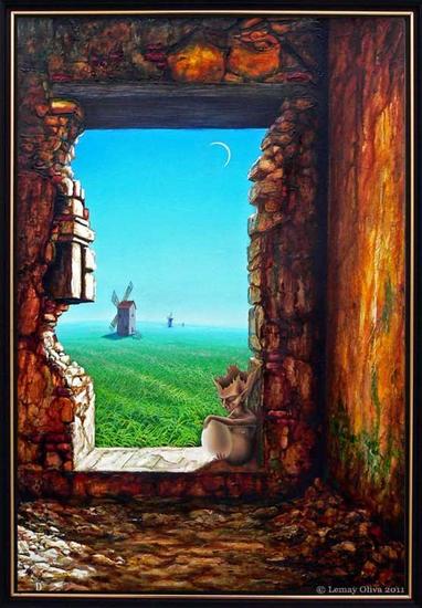Esperando el viento. Óleo Lienzo Paisaje
