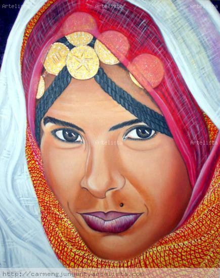 MIRADA DE ARGELIA Retrato Lienzo Acrílico