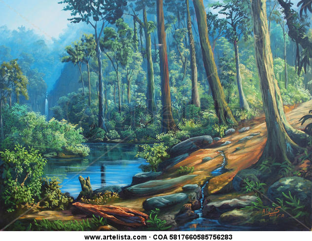 el Sendero Paisaje Acrílico Lienzo