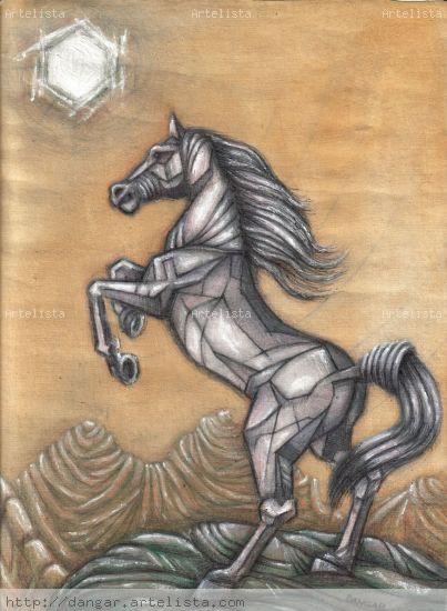 CABALLO_GRIS Técnica Mixta