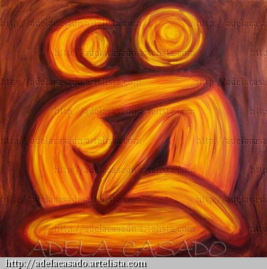 AMANTES Acrílico Lienzo Otros