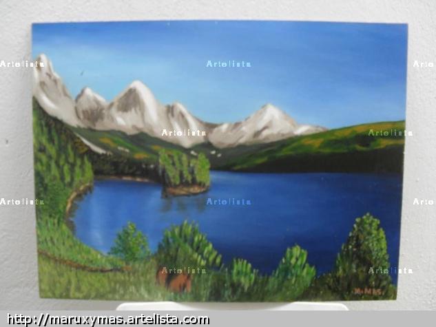 Lago canadiense Tabla Óleo Paisaje
