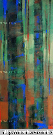 Dos árboles Media Mixta Paisaje Lienzo