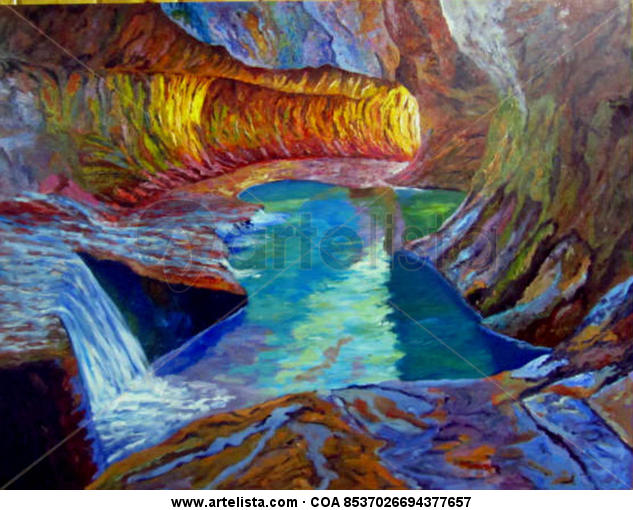 CUEVA Lienzo Óleo Paisaje