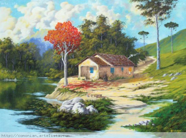 Em paz com a Natureza Óleo Lienzo Paisaje