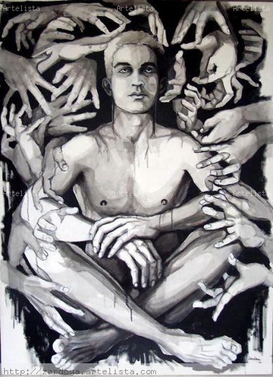 Almas esperanzadas 30 Lienzo Media Mixta Figura