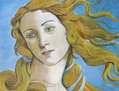 Nacimiento de Venus, detalle al Oleo sobre tela.