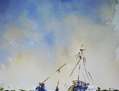 Barco en tierra