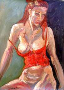 el corset rojo.
