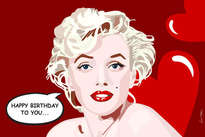 marilyn monroe. dibujo estilo pop art (cómic).