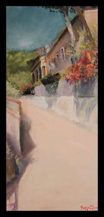 casa con flores