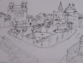 boceto de la plaza del cristo