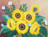 girasoles y rocío