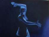 bailaora flamenca azul