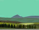 paisaje con montaña