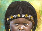 niña de raza negra