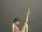 bailarina con vestido rosa