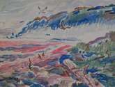 playa 1 - acuarela
