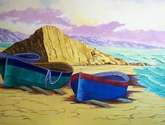 barcas en la playa