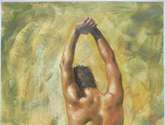 original  oil painting art-male nude-002