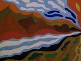 caos en el paisaje - pintura mixta