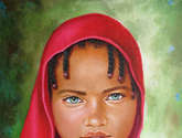 niña de raza negra